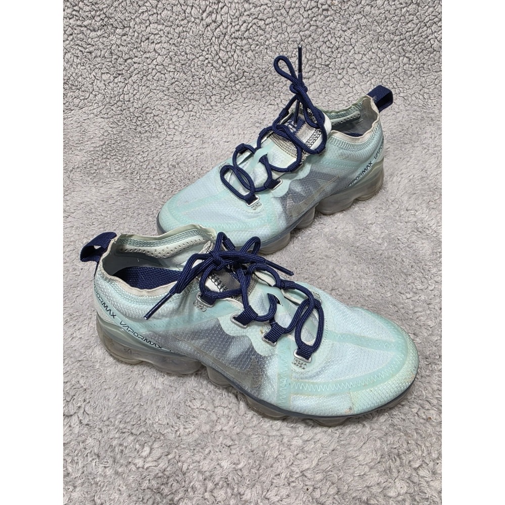 Nike Air Vapormax 2019 Women's Size 5.5 Sneakers Teal Tint Metallic Silver‎